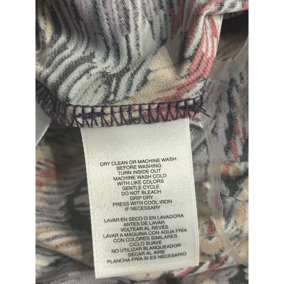 Black Label Evan Picone Feather Paisley Print Faux-Wrap Dress with Tie‎ Size 8 - Picture 8 of 8